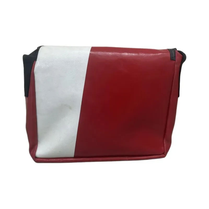 FREITAG PVC Messenger Bag Backpack Crossbody Bag Shoulder Bag Medium Size Unisex Red & White-2