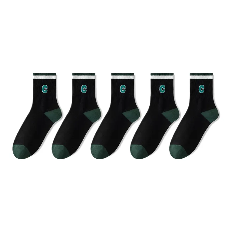 Lan Miao Mid Calf Socks Women's 5 Pack-7