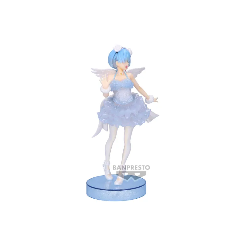 BANPRESTO Re Zero Starting Life In Another World Clear&Dressy Rem, Special Color Bonus Gifts-0