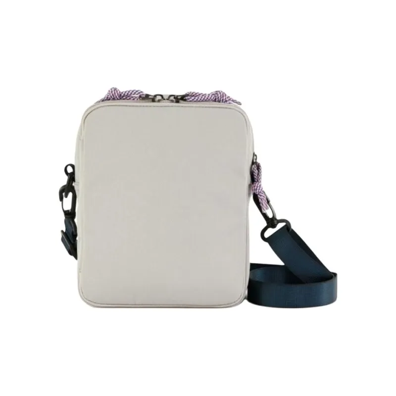 AMERICAN TOURISTER Polyester Shoulder Bag, Crossbody Bag Unisex Silver Gray & Yellow-4
