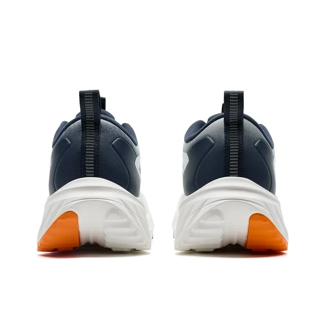 XTEP Comfortably Slip Resistant Coverage Rebound Low Top Casual Running Shoes Men's White Blue-5