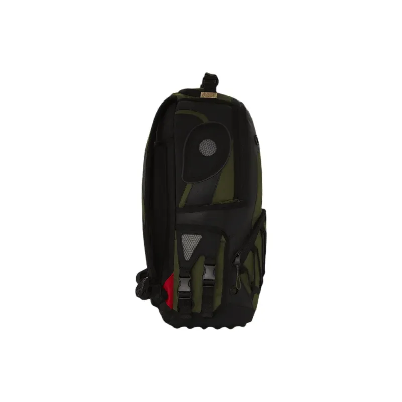 SPRAYGROUND Artificial Leather Backpack Unisex Army Green-3