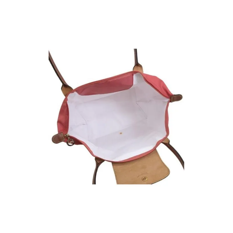 LONGCHAMP Le Pliage Recycled Canvas With Leather Trim Dumpling Bag Handbag, Shoulder Bag Tubas Women's Red-4