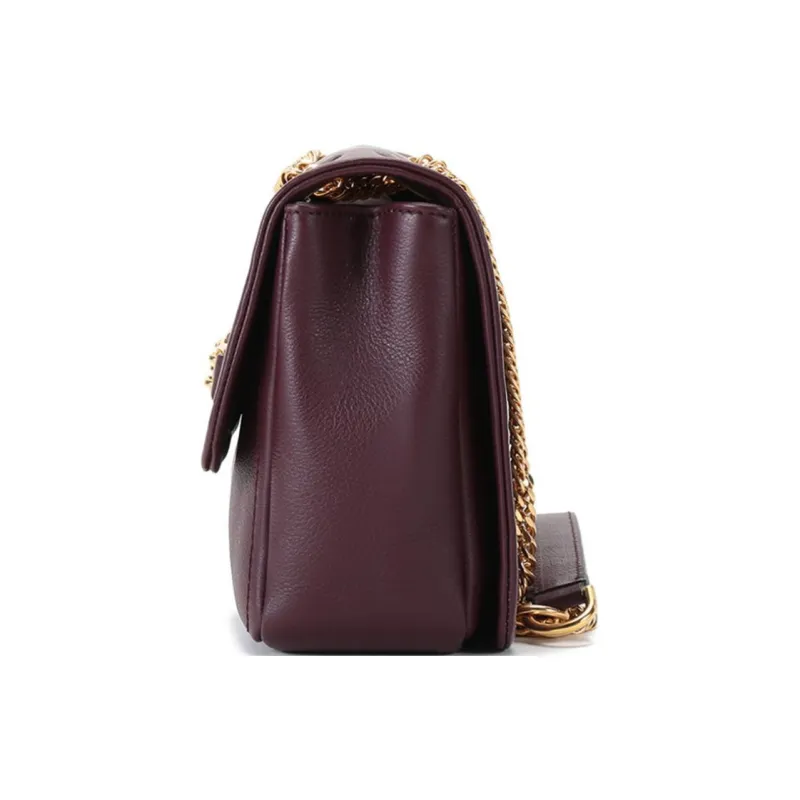 BALLY Vestige Leather Crossbody Bag, Shoulder Bag Small Size Women's Burgundy-2