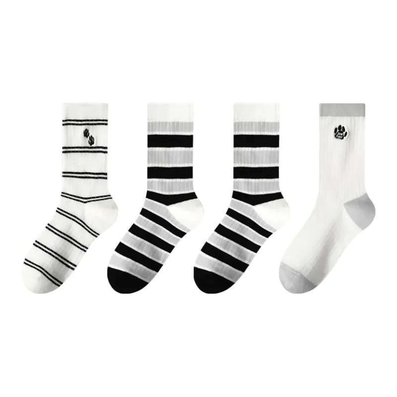 MIIOW Mid Calf Socks Women's 4 Pack-11