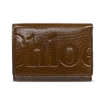 Chloe Leather Wallet Women's Brown