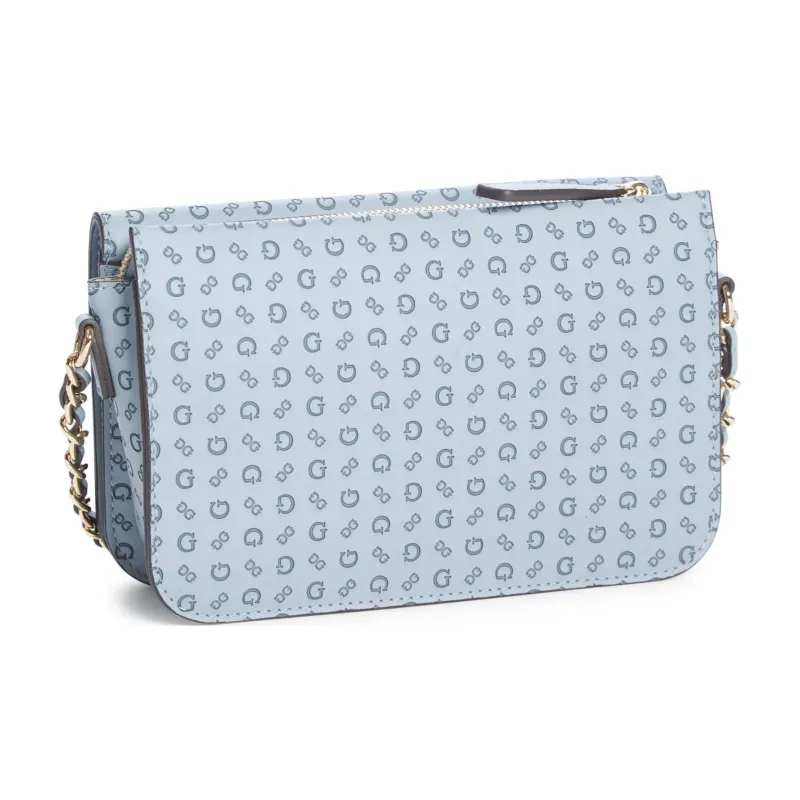 GUESS Artificial Leather Shoulder Bag, Crossbody Bag Mini Women's Light Blue-1