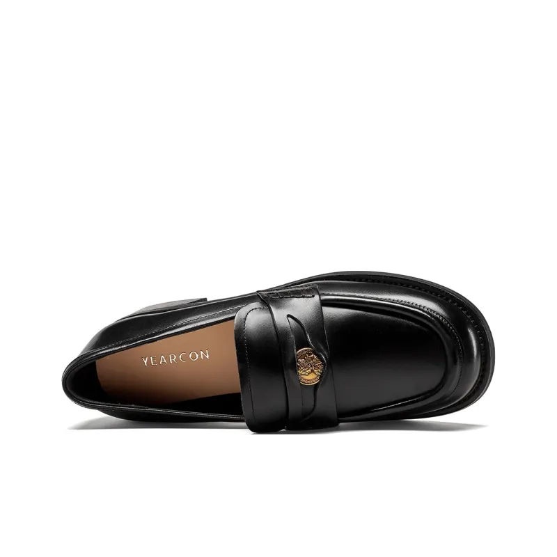 YEARCON Loafers Women's Dark Coffee-2
