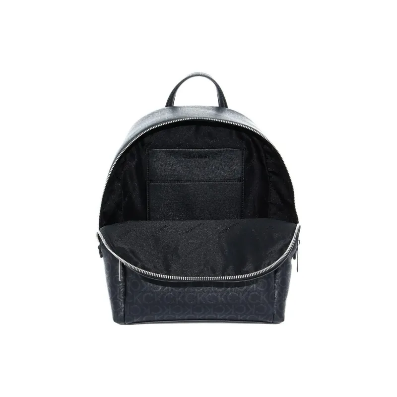 CALVIN KLEIN Leather Backpack Women's Black-4