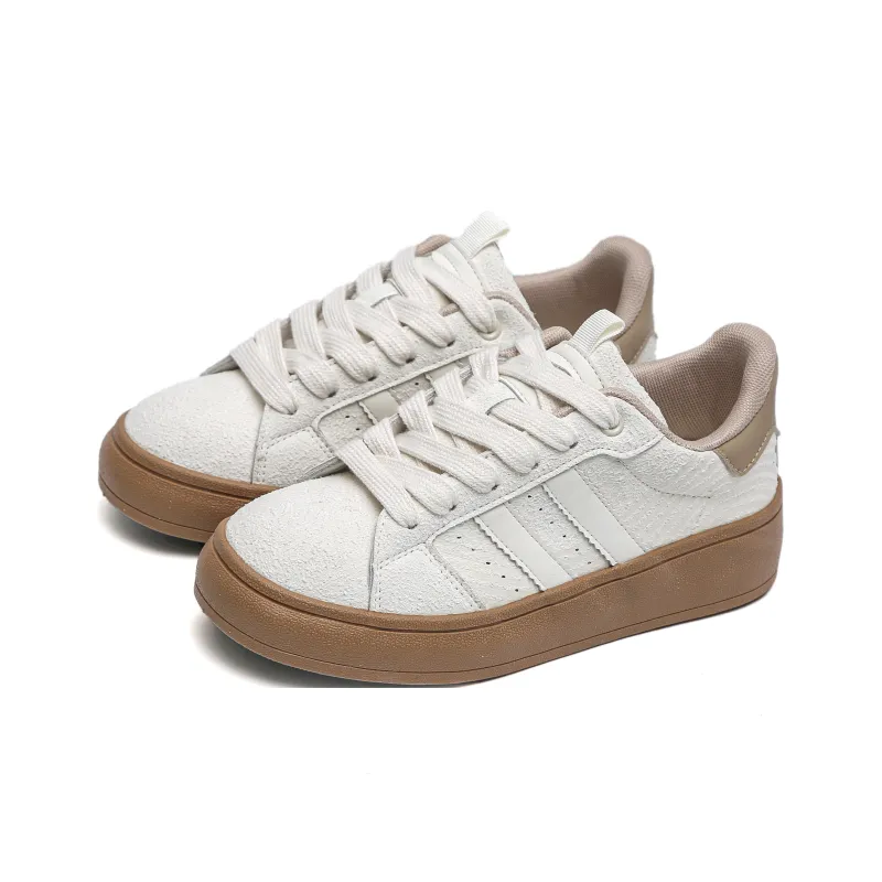 TUOPIN Non slip Lightweight Low Top Skateboard Shoes Women's Apricot-1