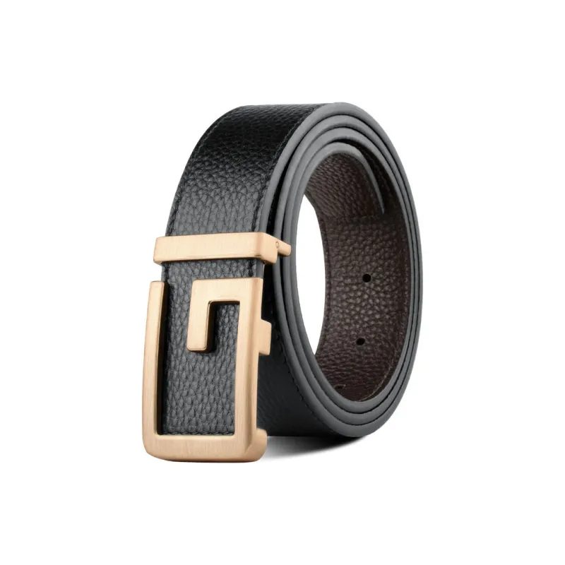 PISHUSHU Cow Leather Leather Belts Men's Width  3.5cm-3