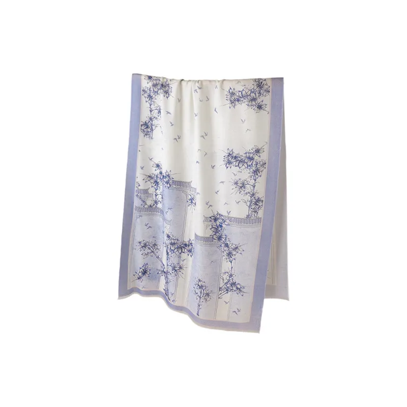 Hang Silk Road Sheep Wool Knit Scarves Women's-4