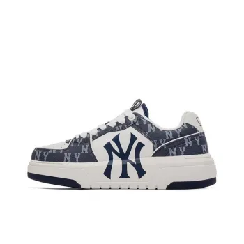 MLB Chunky Liner Coverage Anti Slip And Wear Resistant Low Top Skateboard Shoes Unisex Marine Blue
