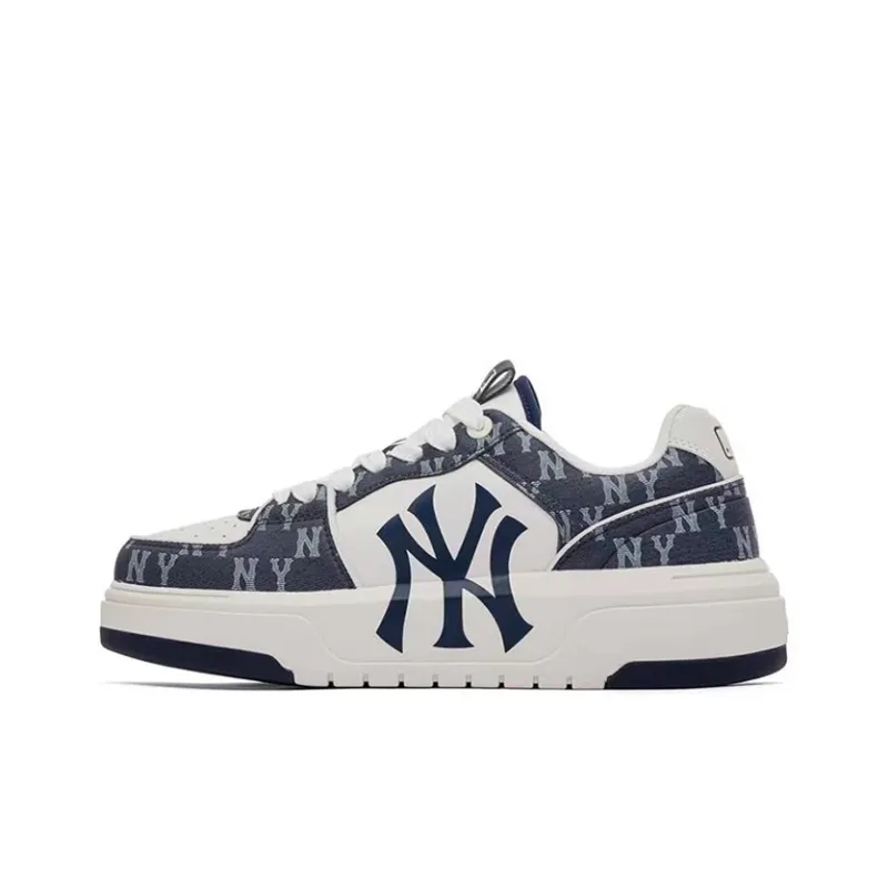 MLB Chunky Liner Coverage Anti Slip And Wear Resistant Low Top Skateboard Shoes Unisex Marine Blue-0