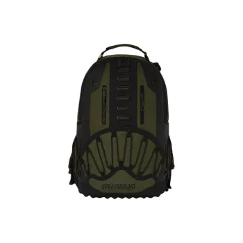 SPRAYGROUND Artificial Leather Backpack Unisex Army Green