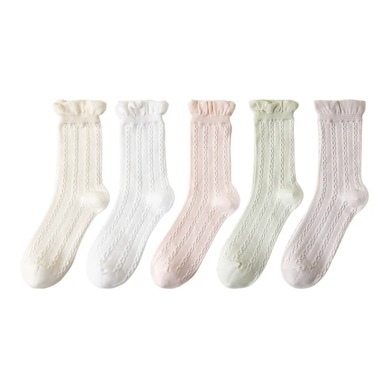 MIIOW Mid Calf Socks Women's Combo Set-18