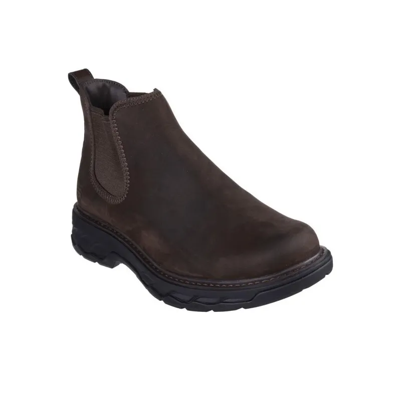 Skechers Relaxed Fit Ankle Length Chelsea Boots Men's Brown-1