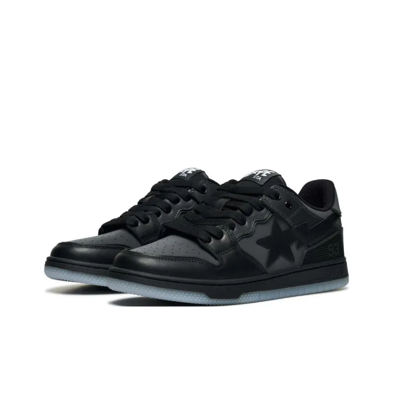 A BATHING APE SK8 Low Top Skateboard Shoes Women's Black-1