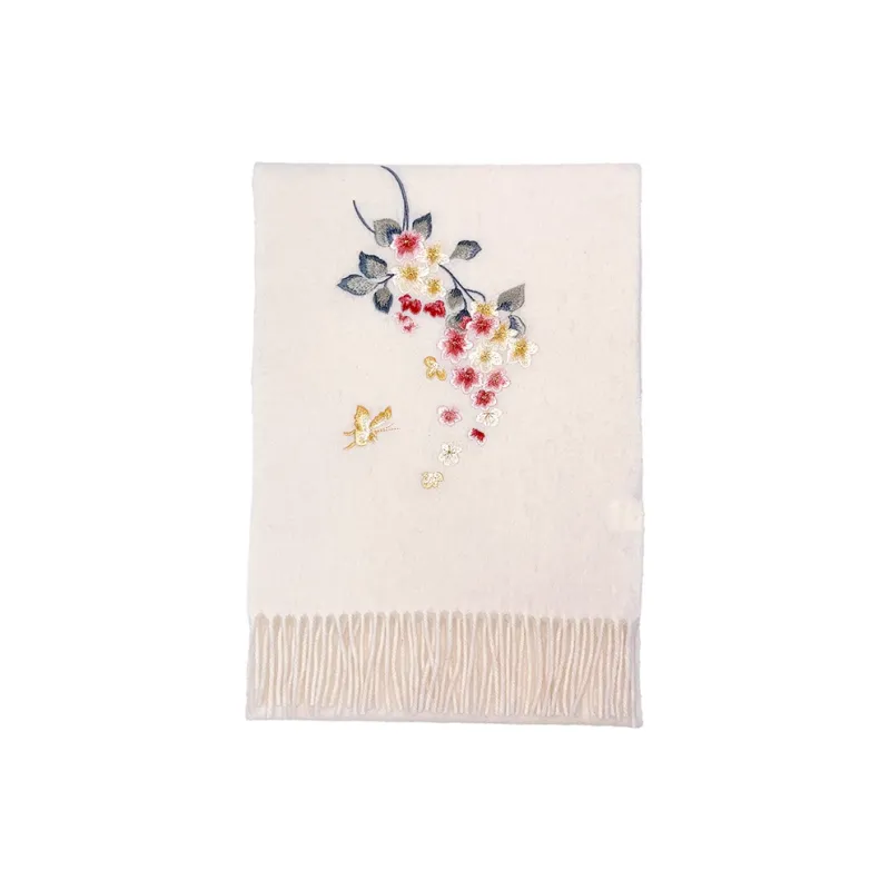Hang Silk Road Sheep Wool Knit Scarves Women's-2