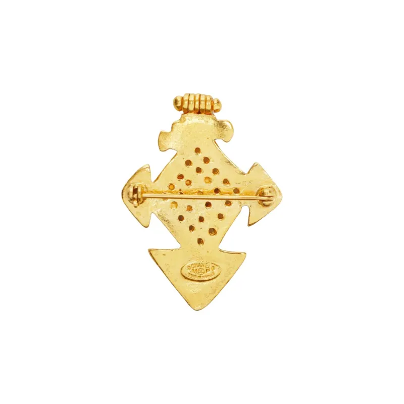 CHANEL Pre Owned 1994 Logo Brooch-2