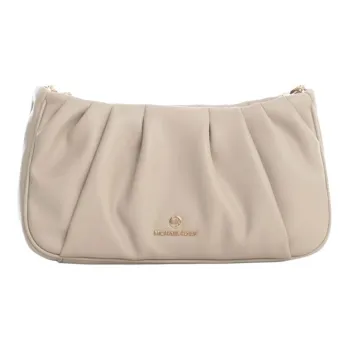 MICHAEL KORS Hannah Leather Shoulder Bag, Crossbody Bag Trumpets Women's Light Sand