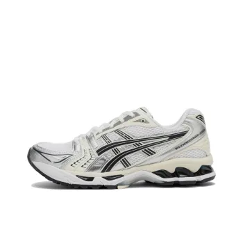 Asics Gel Kayano 14 Cushioning Slip Resistant Low Top Casual Running Shoes Women's White Black Silver