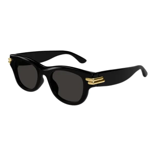 Bottega Veneta Acetate Oval Sunglasses Unisex Black