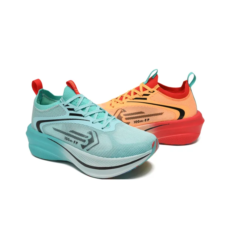 100m F.P Extreme Shadow Running Shoes Unisex Low Top Lake Blue/Pink-1