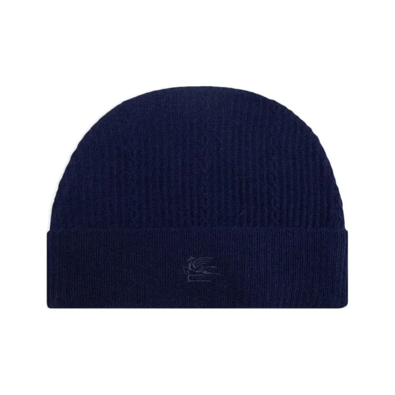 ETRO Logo Embroidered Knitted Beanie-0