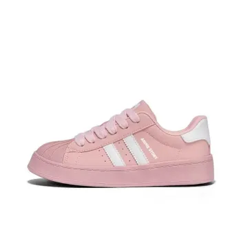 OAOQ Box Included Wear resistant And Lightweight Low Top Skateboard Shoes Women's Cherry Blossom Pink