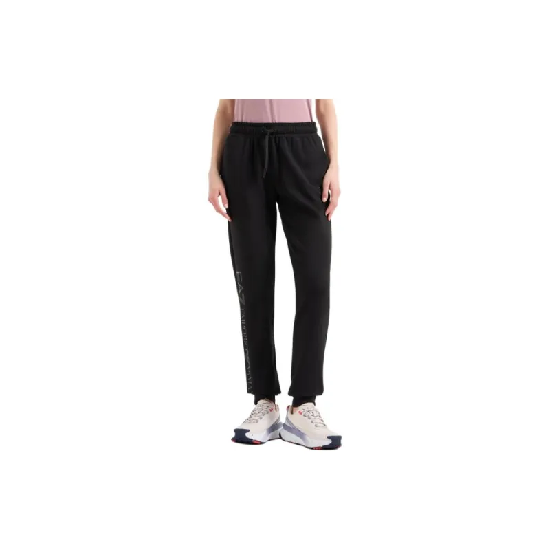 EMPORIO ARMANI EA7 FW24 Knitted Sports Pants Women's Black-1