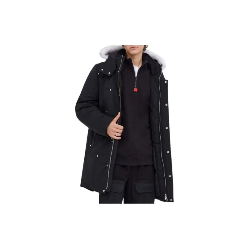 Moose Knuckles Zip-Up Logo Plaque Hooded Parka-2