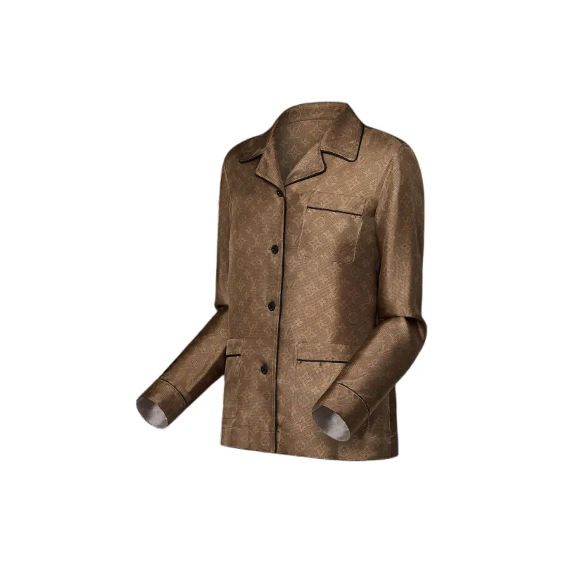 LOUIS VUITTON Inverted Mahina Pajama Shirt-2