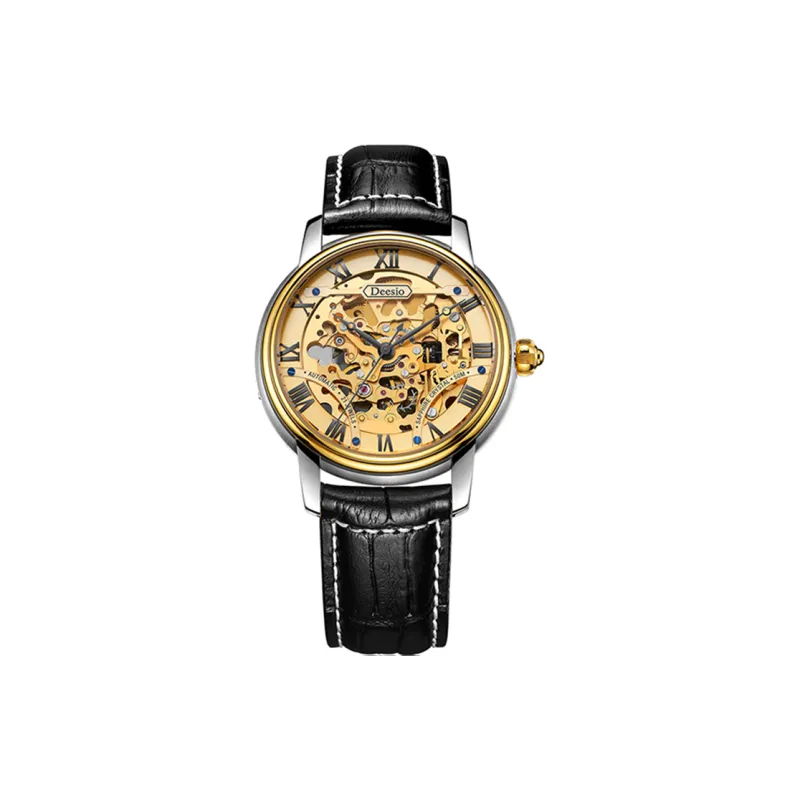 DEESIO Automatic Mechanical Movement Watch Men's Watches Cut Out Dial-7