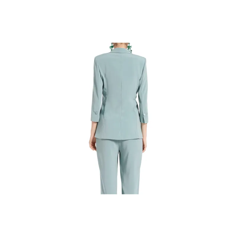 BESIONIA SS24 Business Suits Coats Women's Light Blue-4