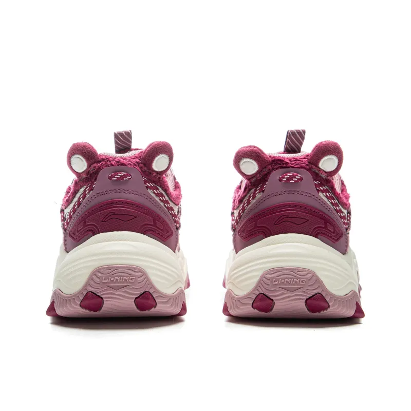 CAOMEIXIONG x LiNing Cat's Claw Lite 2 Anti Slip Wear Resistant Low Top Chunky Sneakers Women's White Pink-5