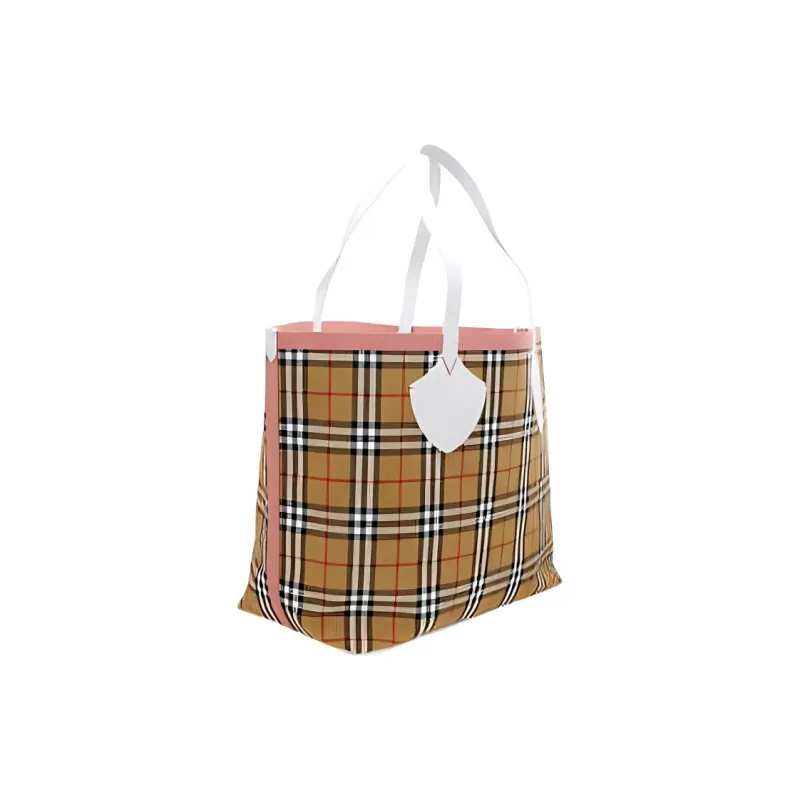 Burberry Cow Leather Tote Bag Shopping Bag Shoulder Bag Handbag Women's Classic Yellow-3