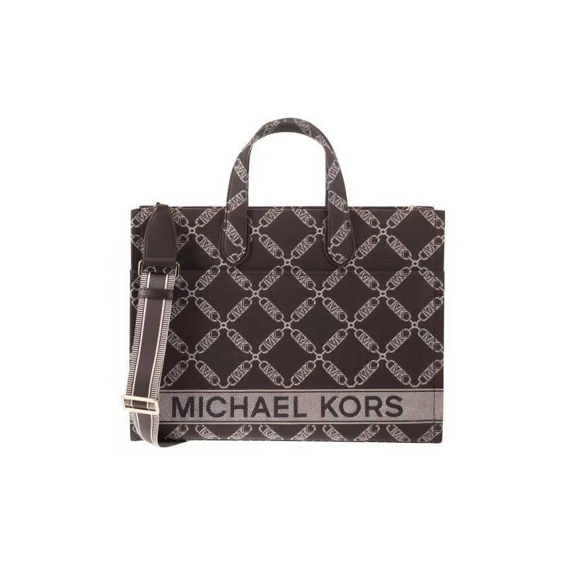 MICHAEL KORS Cotton Tote Bag, Shopping Bag, Shoulder Bag, Crossbody Bag, Handbag Women's Chocolate-0