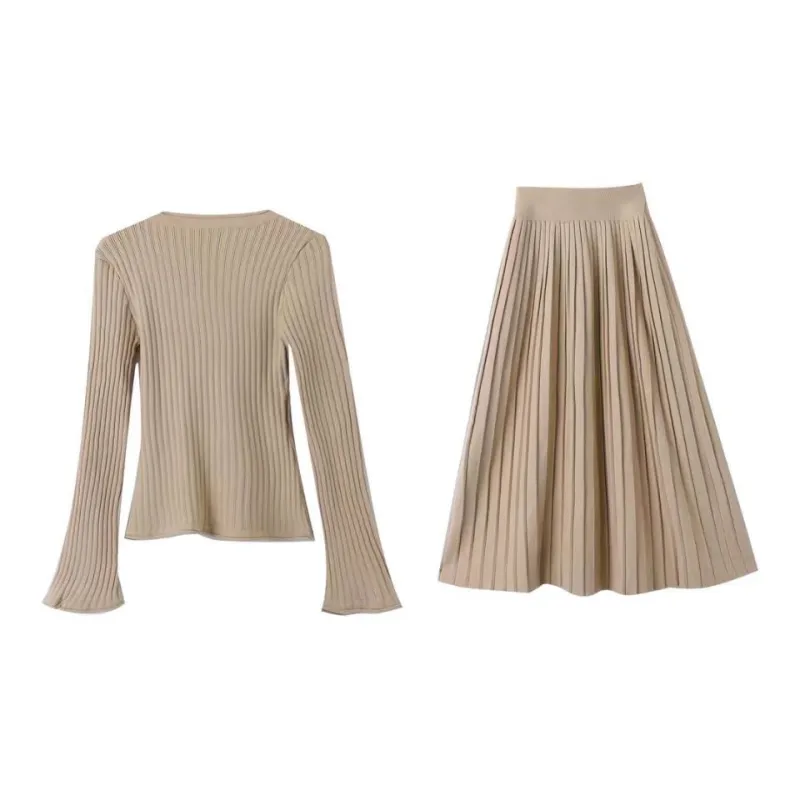 Lookinto Skirt Set Women's Khaki-1