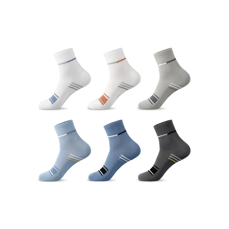 H YXIANG Mid Calf Socks Men's 6 Pack-1