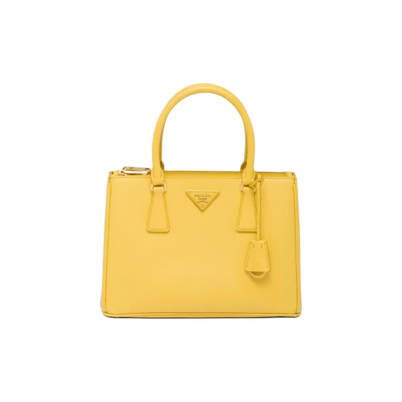 PRADA Saffiano Leather Shoulder Bag Crossbody Bag Handbag Medium Size Women's Sunshine Yellow-0