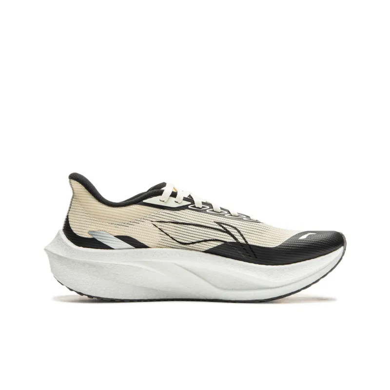 LINING Feidian 4 Challenger Running Shoes Women's Low Top Beige Black-1