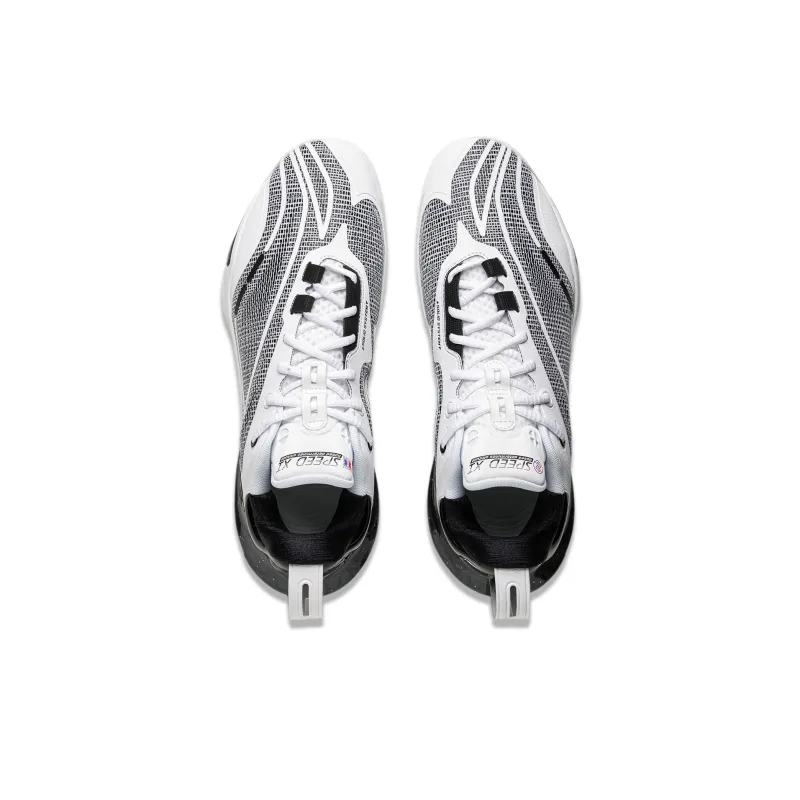 LiNing Flash Strike 11 Supportive And Elastic Low Top Basketball Shoes Men's Black White-3