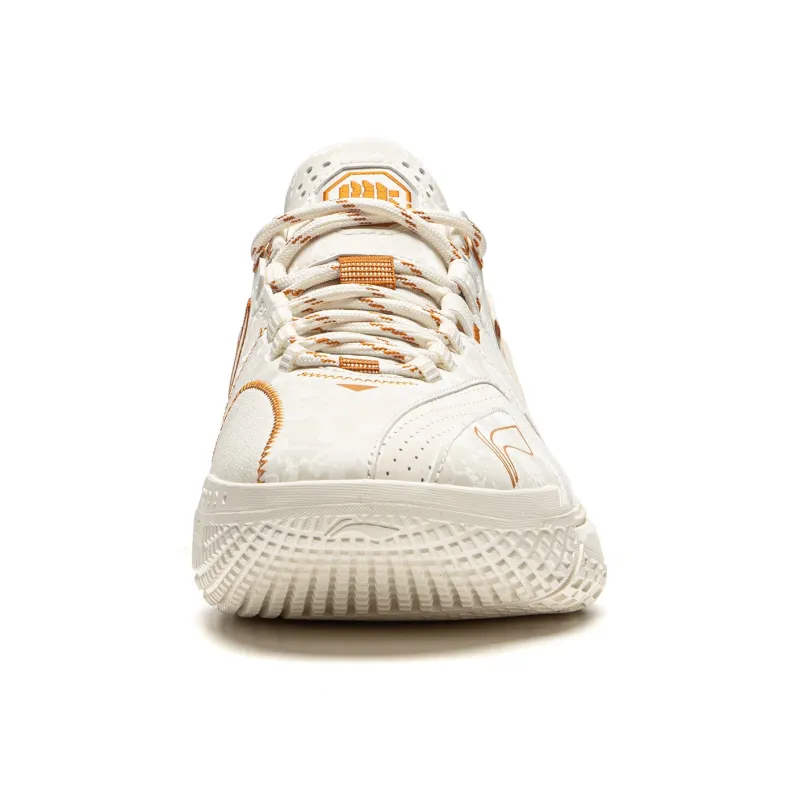 LiNing Anti Wool 4.5 Cushioning Anti Slip And Wear Resistant Low Top Basketball Shoes Men's Beige-4