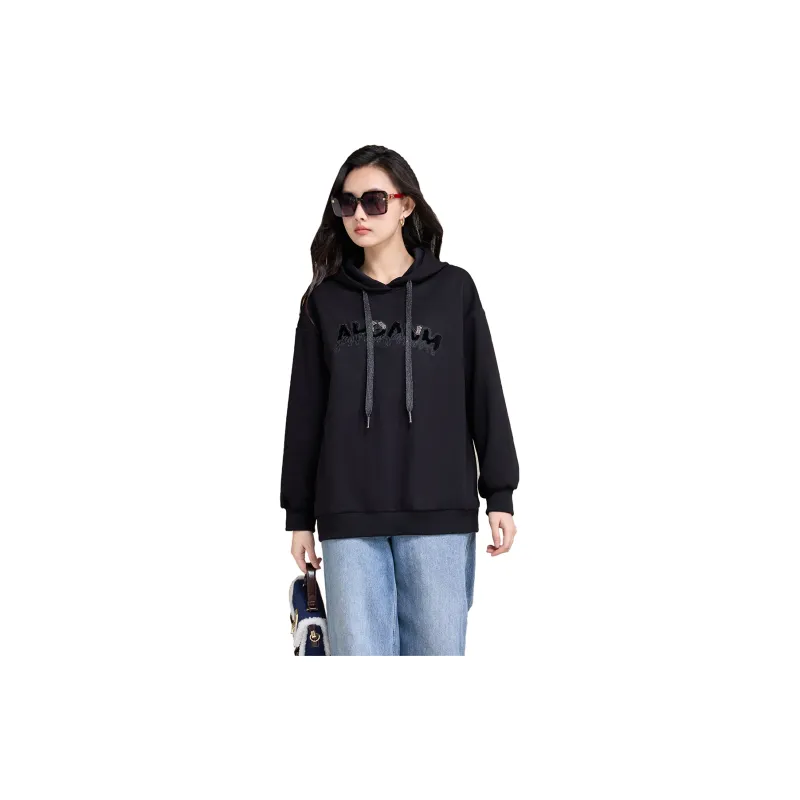 SMEN Sweatshirts Women's Black-9