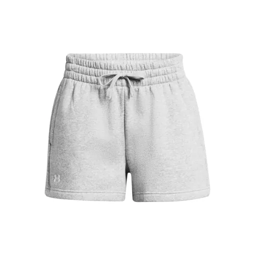 Under Armour Rival Fleece Casual Shorts Women's Light Gray