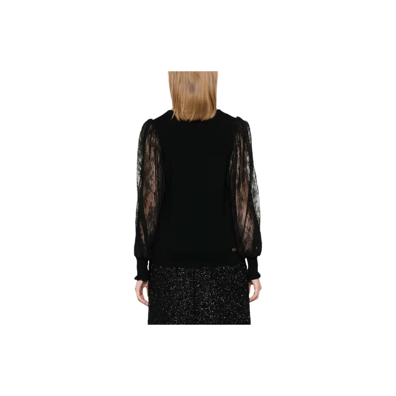 Twinset Dual use Lace sleeves Sweater-2