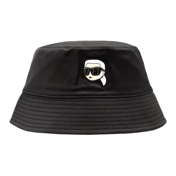 KARL LAGERFELD Polyester Bucket Hats Unisex Black