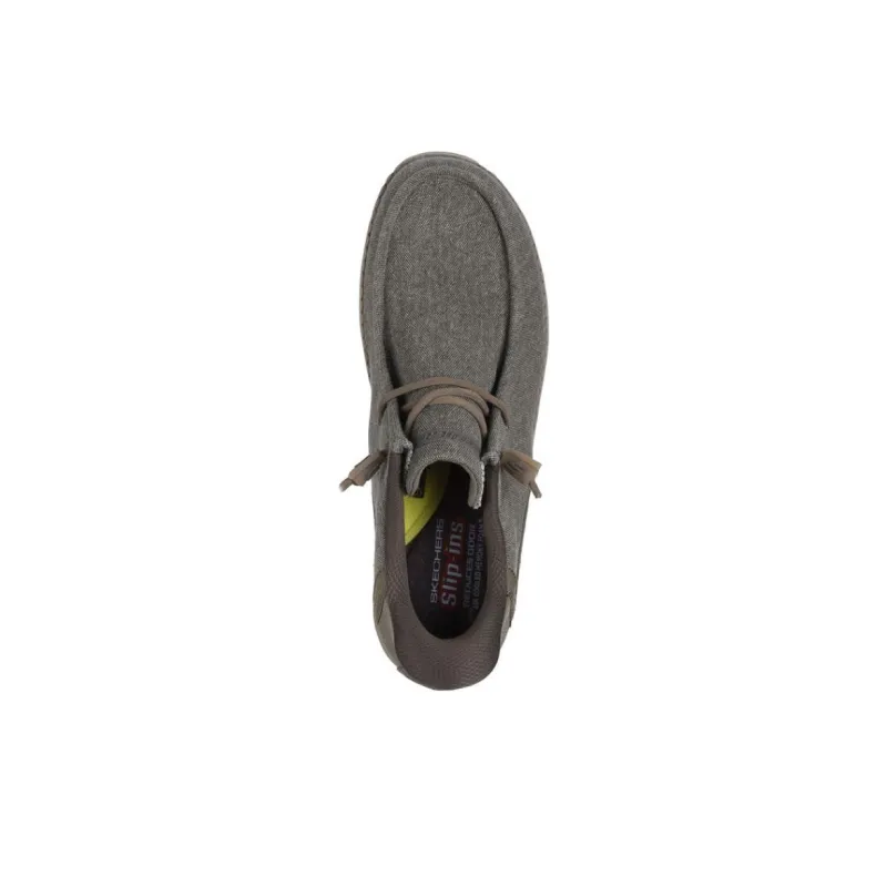 Skechers Melson Anti Slip Wear Resistant Low Top Casual Shoes Men's Brown-3