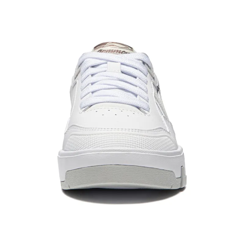 LiNing Common 80s Anti Slip Wear Resistant Low Top Skateboard Shoes Men's White-4